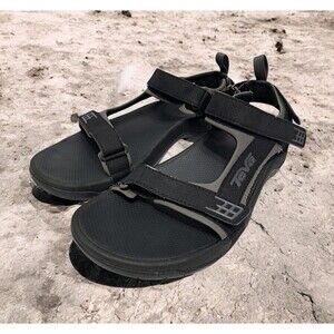 Teva Sandals Men's 11 Minam River Sandal Hike Trail Fishing Black Gray Straps